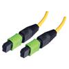 MPO w/o pins to MPO w/o pins, 6 Fiber Ribbon, 9/125 Singlemode, OFNR Jacket, Yellow, 5.0m的图片