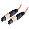 MPO w/ pins to MPO w/ pins, 6 Fiber Ribbon, OM2 50/125 Multimode, OFNR Jacket, Orange, 5.0m的图片