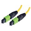 MPO w/ pins to MPO w/ pins, 6 Fiber Ribbon, 9/125 Singlemode, OFNR Jacket, Yellow, 5.0m的图片