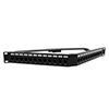1.75"x19" (1U) 24 Port  Right Angle Category 5e Feed-Thru Coupler V-Panel with Cable Manager的图片