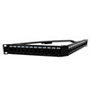 1.75"x19" (1U) 24 Port  Right Angle Category 6 Feed-Thru Coupler V-Panel with Cable Manager的图片