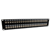 3.5"x19" (2U) 48 Port  Low Profile Category 5e Shielded Feed-Thru Mini-Coupler panel w/Cable Manager的图片