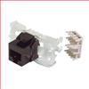 6类免工具Keystone插座，RJ45 EIA568A/B，黑色的图片