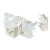 6类免工具Keystone插座，RJ45 EIA568A/B，白色的图片