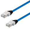 Category 6a Slim Ethernet Patch Cable, Shielded, Dual Rated CM-LSZH, Blue, 10.0Ft的图片
