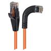 6类直角型RJ45以太网跳线，直通/直角右出线，橙，2英尺（0.6米）的图片