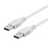 USB 3.0 Type A to A White Cable 0.5M的图片