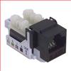 6类Keystone水晶头母座，110/RJ45（8×8）水晶头，EIA568A/B，黑的图片
