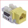 6类Keystone水晶头母座，110/RJ45（8×8）水晶头，EIA568A/B，黄的图片